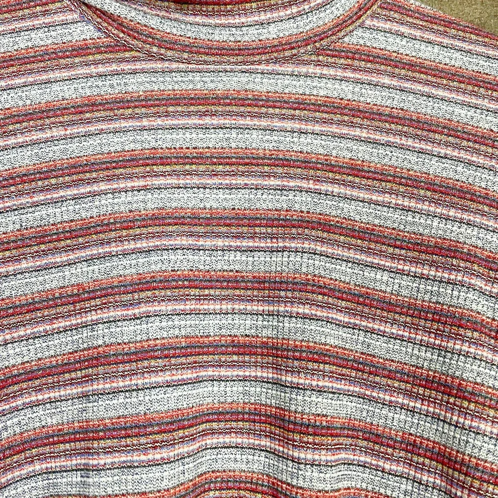 NWT Girls Art Class XXL 18 Striped Metallic Ribbed Mock Neck Long Sleeve Top‎